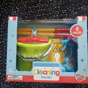 Cleaning Play Set - Green, Red, Blue